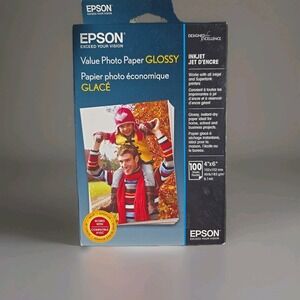 Epson Value Photo Paper Glossy 100 Sheets 4x6 New In Box